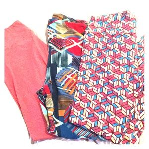 Bundle of 3 lularoe leggings, excellent condition